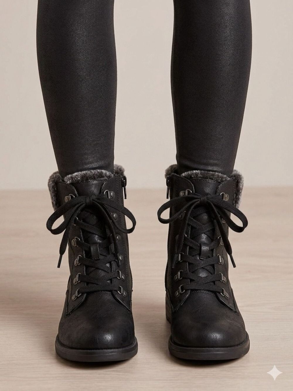 B-52 by Bullboxer Black Faux Fur Boots Size 10 (Fits like 9 1/2) NWOT